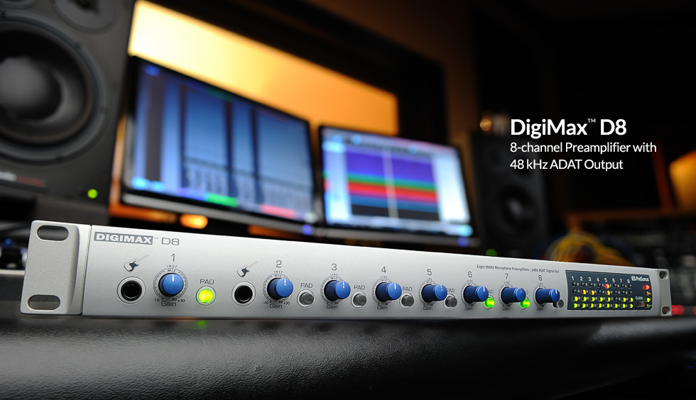 DIGIMAX D8 8ch マイクプリアンプ PreSonus 音響-