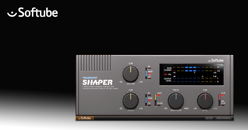 Softube Transient Shaper by Softube - Transient Shaping Plugin VST VST3  Audio Unit AAX